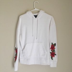 Pacsun White Rose Hoodie